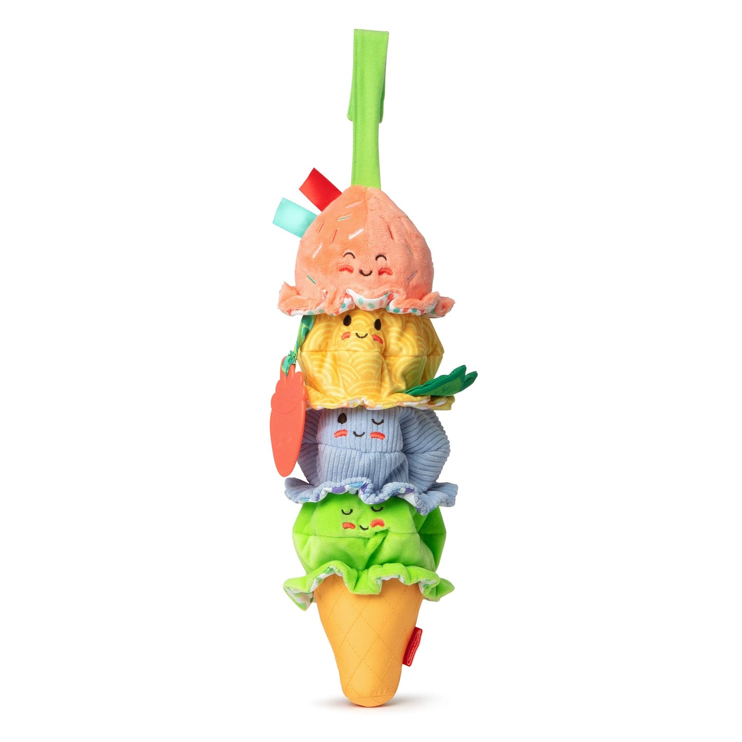Melissa & Doug Ice Cream Take-Along Clip-On Infant Toy With Sound And Vibration
