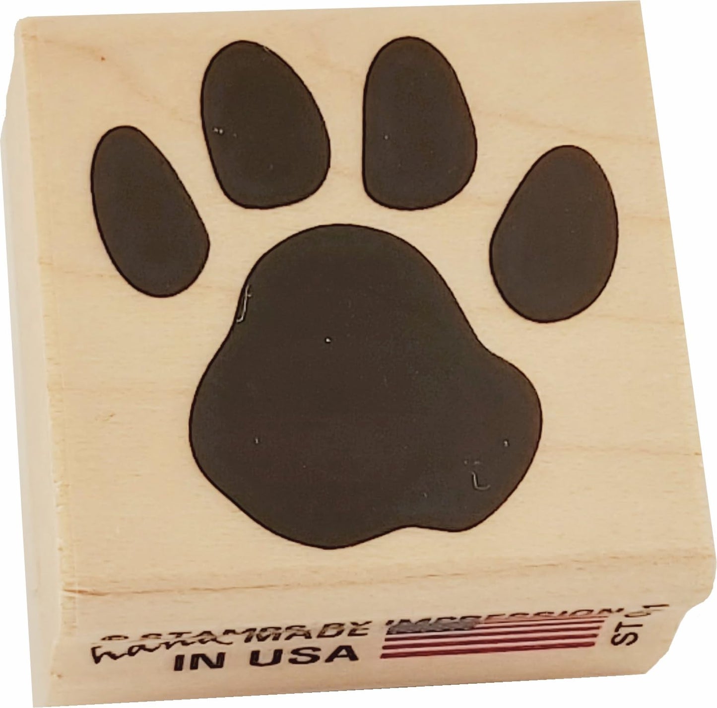 Stamps By Impression Paw Print Rubber Stamp - 1.25' Imprint
