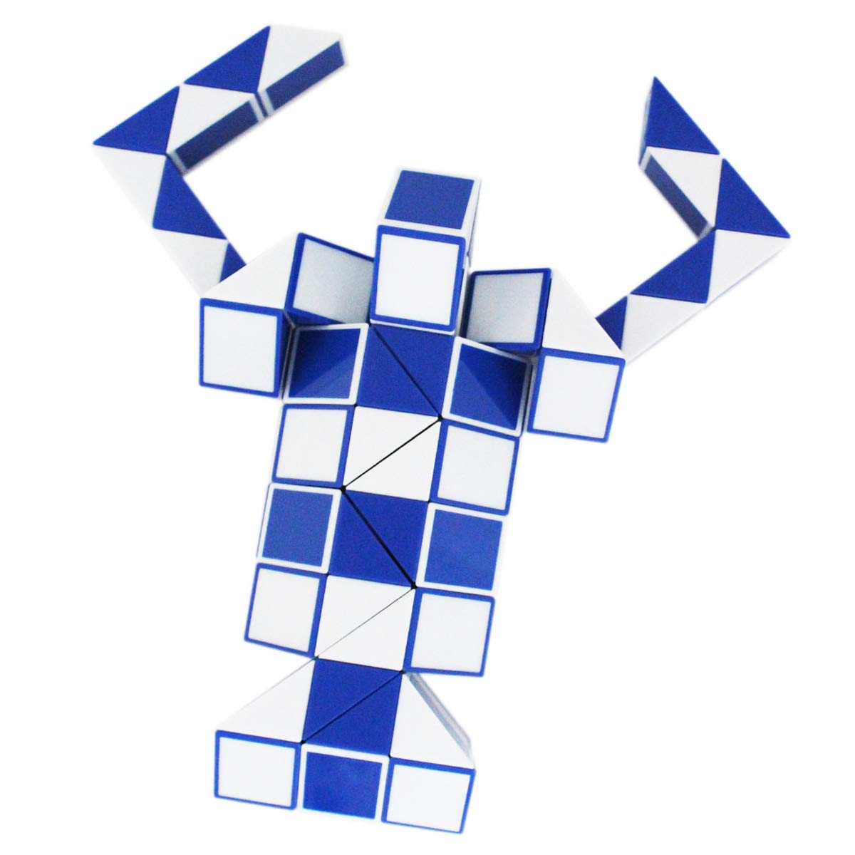 Mipartebo Magic Snake Cube Twist Puzzle 72 Wedges Large Size Twist Fidget Snake Toys Gift Party Favors For Kids Adults Teens Blue