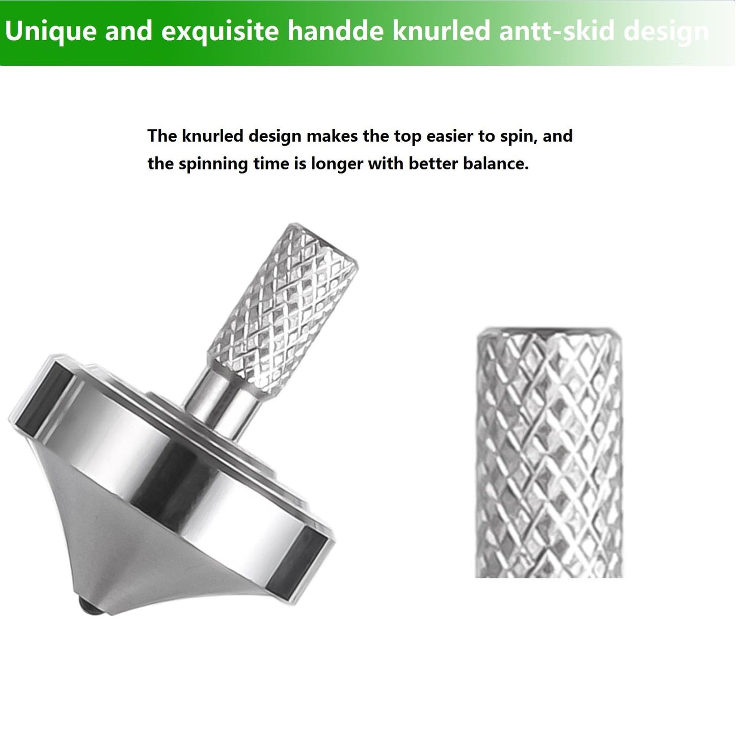 CHEETOP Stainless Steel Spinning Top Precision Mini Desktop Gyroscope Kill Time Reduce Stress ADHD Toys Perfect Balance Gyro (Style 3)