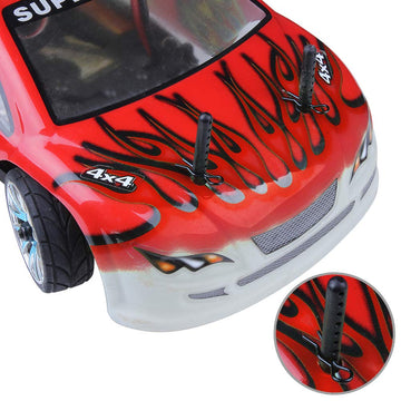 HobbyPark Small 1/16 1/18 Body Clips Bent Springy R Pins Black RC Car Shell Replacement Parts (50-Pack)