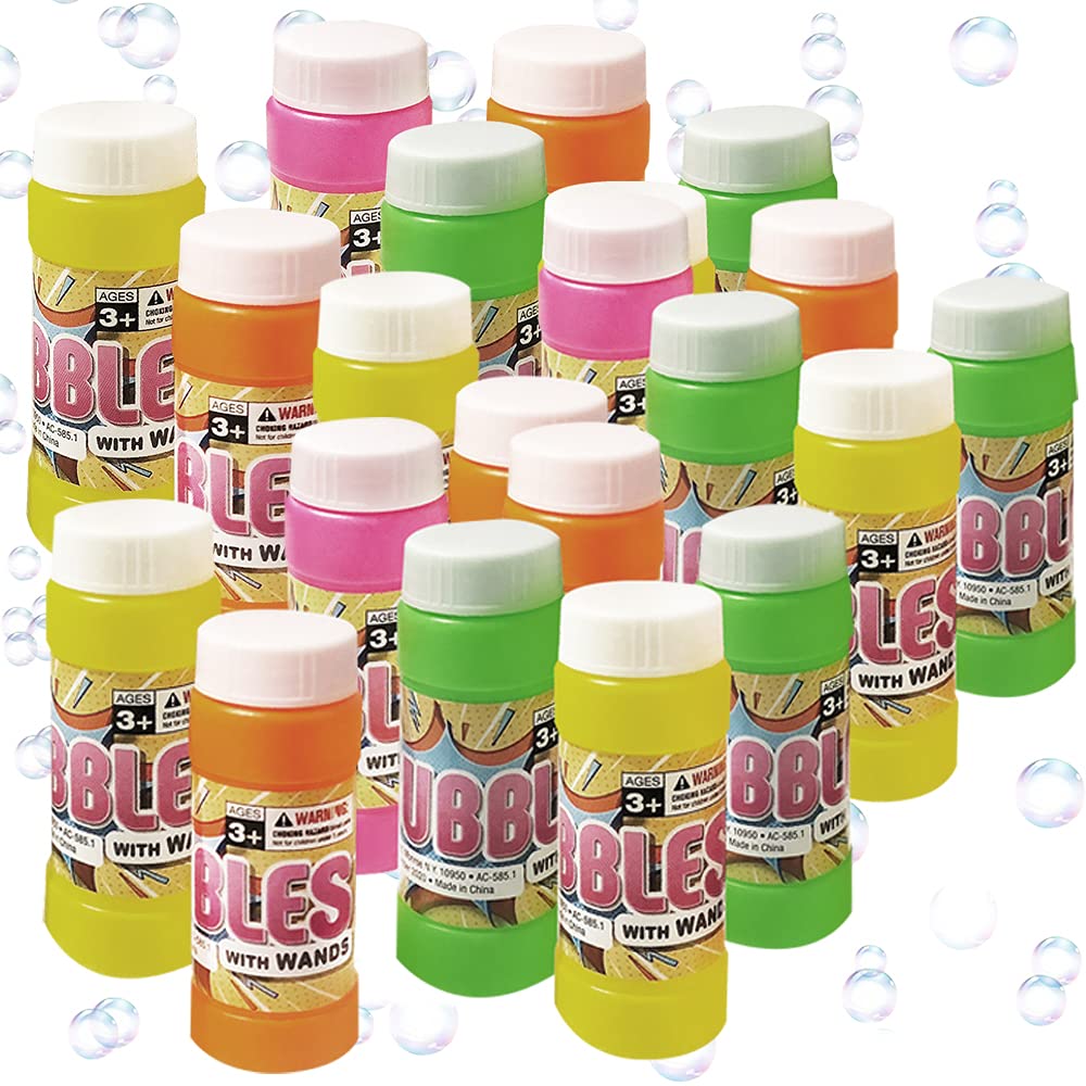 Artcreativity Bubble Bottles With Wand - 48 Pack Bubbles For Kids Bulk Party Favors, Outdoor Summer Toys, Birthday Goodie Bag Fi