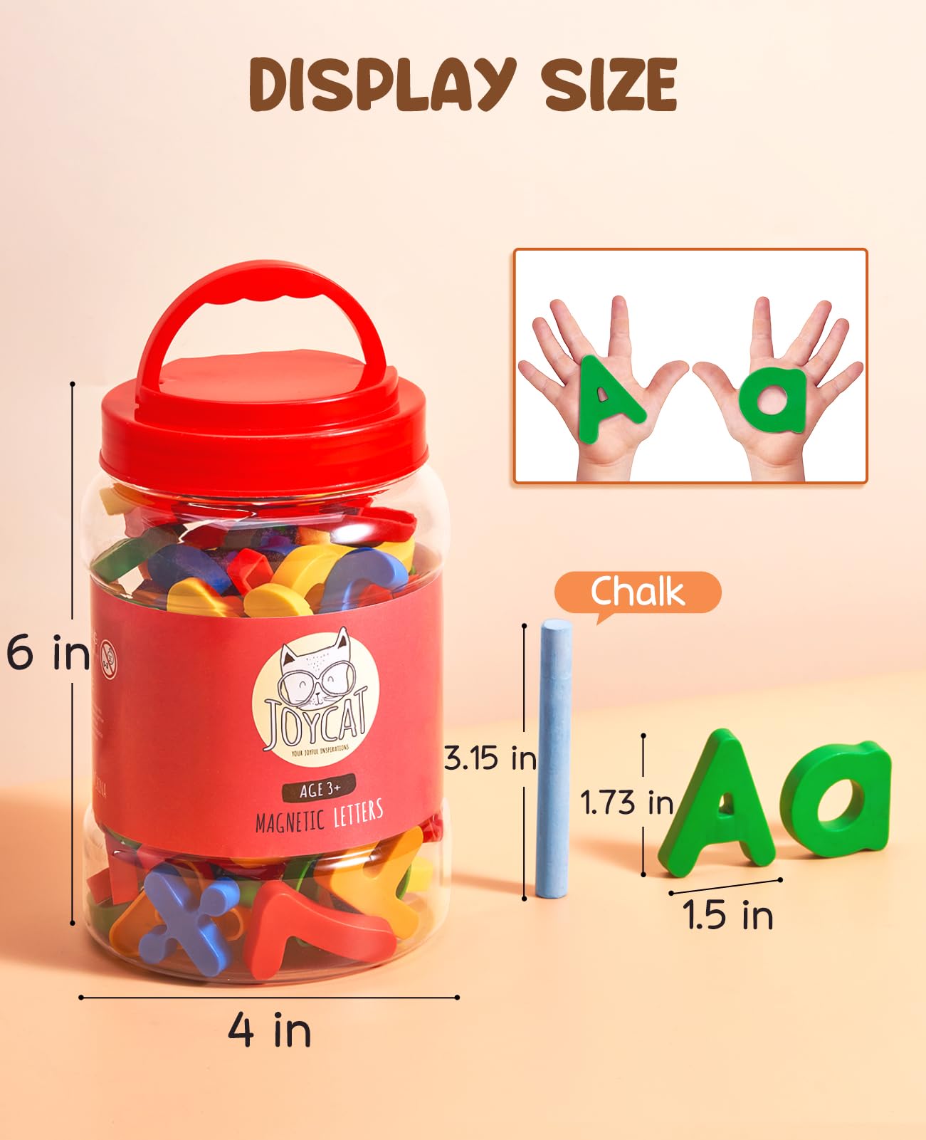 Joycat 78 Pieces Magnetic Letters Numbers Alphabet Fridge Magnets Abc 123 Preschool Educational Learning Plastic Colorful Toy Set Uppercase Lowercase Math Symbols For Toddlers Kids