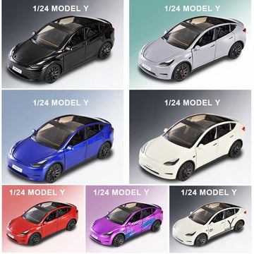 1/24 Model Y Toy Cars Alloy Diecast Model Car, Pull Back Model Y Model Car with Light, Big Model Y Diecast Car Model Toy Suitabl