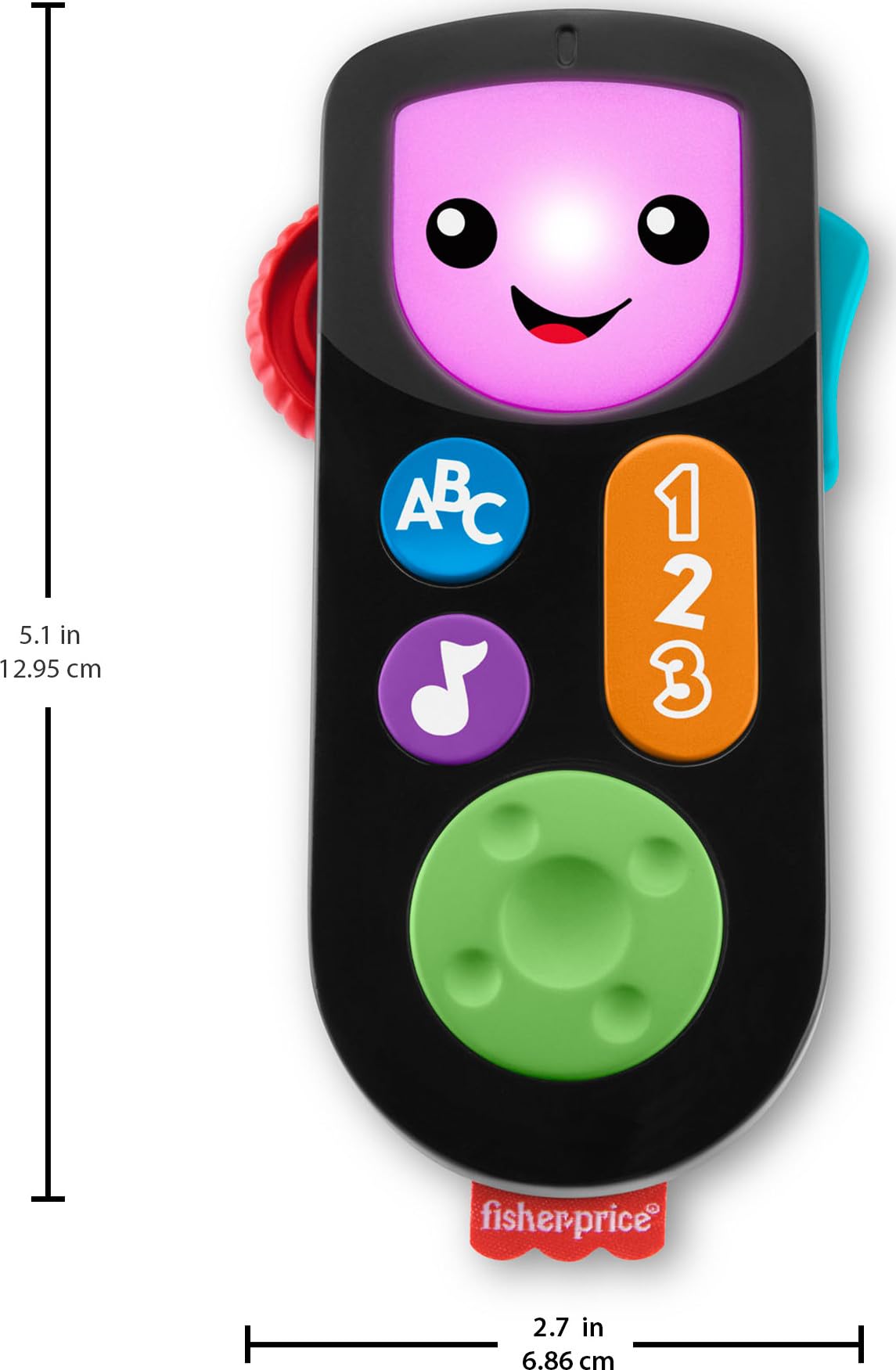 Fisher-Price Laugh & Learn Stream & Learn Remote, Electronic Pretend Tv Remote Toy With Lights And Educational Content For Infants And Toddlers