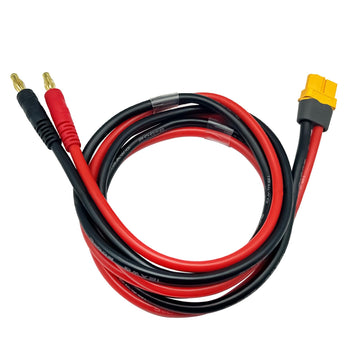 XT60H (XT60 Upgarded Female Connector Plug to 4mm Banana Plugs Battery Charge Lead Adapter Cable 3FT/1M