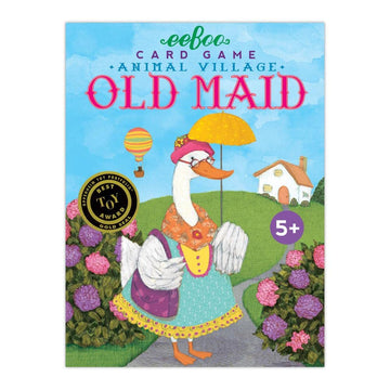 eeBoo Animal Old Maid Card Game for Kids, Durable Cards, Easy Instructions, Ages 5+, 1 EA, Fun Family Game
