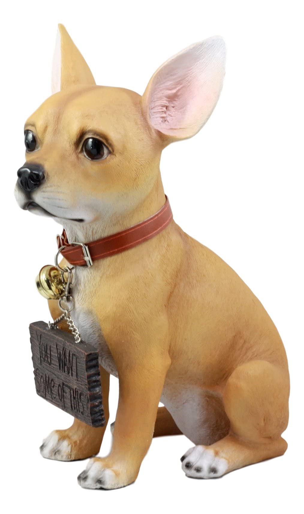 Ebros Gift 'You Want Some Of This Feisty Chihuahua Dog Statue 12.5' H Carefree Chimichanga Chihuahua Puppy Welcome Greeter Figurine