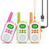 Inspireyes Walkie Talkies for Kids - 3 Pack Rechargeable 2-Way Radios, Pink Green Orange, Ages 3-12, Perfect for Outdoor Play and Family Games
