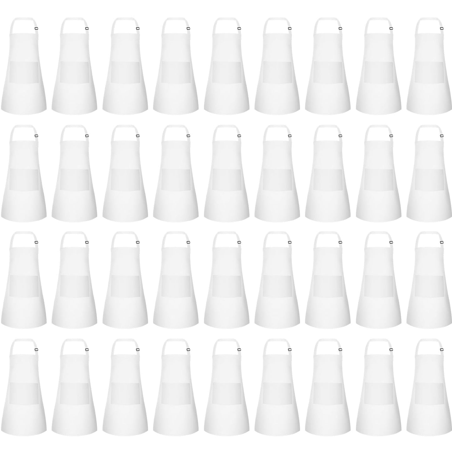 Bouboni 36 Pack Kids Apron Bulk With 2 Pockets Adjustable Chef Art Apron Kids Painting Aprons For Cooking Baking Painting Crafti