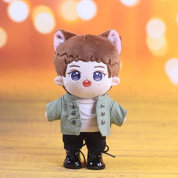 Niannyyhouse Suit Jacket White Vest Necklace Pants 7.8''(20Cm) Plush Humanoid Stuffed Doll Clothes