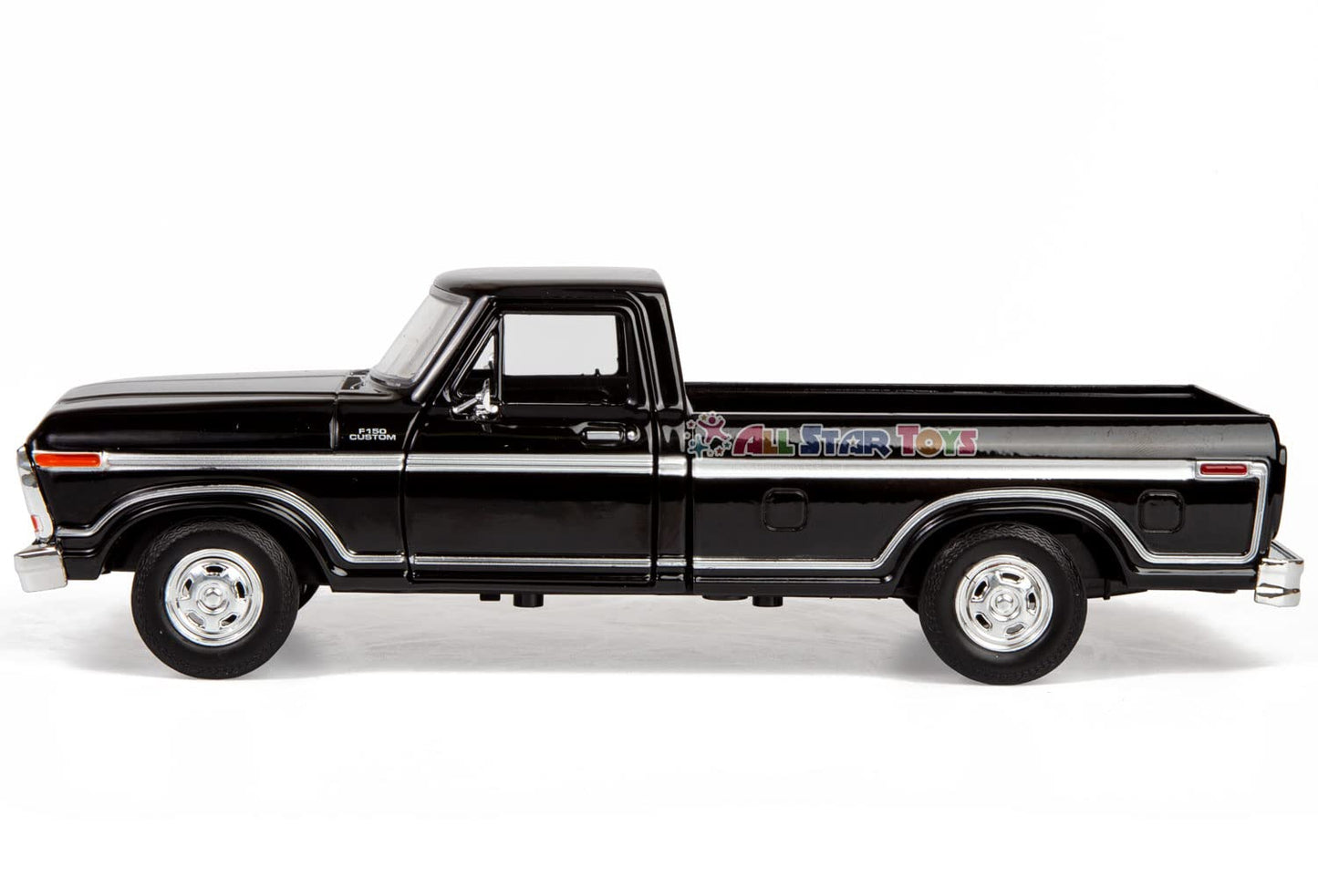 Motormax 1979 Ford F-150 Pickup Classic F150 Pick Up Truck 1:24 Diecast Collectible Model Car Black 79346 All Star Toys Exclusiv
