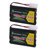 QBLPOWER 2 Pack 9.6V 1500mAh Ni-MH Rechargeable Battery Pack Tamiya Plug for RC Cars, Boats & Robots