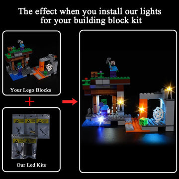 Kyglaring Led Lighting Kit For Lego Minecraft The Abandoned Mine 21166 Building Set (No Model) - Light Set Compatible With 21166