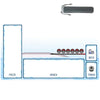 sabermaster playmat Duel Mat Gaming Competition Pad Mat Card Binder Deck 23.6x13.7in (Blue)