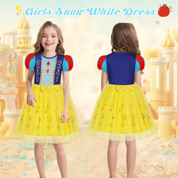 Benylion Princess Dress For Girls Christmas Dress Up Birthday Party Fancy Tulle Dress Halloween Cosplay Outfits Age 9-10 Years,