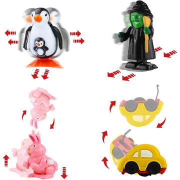 Laxdacee Wind-Up Toys, 24 Pack Assorted Mini Toy for Kid Party Favors, Pinata Goody Bag Filler Stocking Stuffers for Boy Girl Ch
