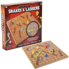 The Dreidel Company Classic Wooden Board Games, Great For Prizes, 10'' (10'' Wooden Snakes & Ladders)