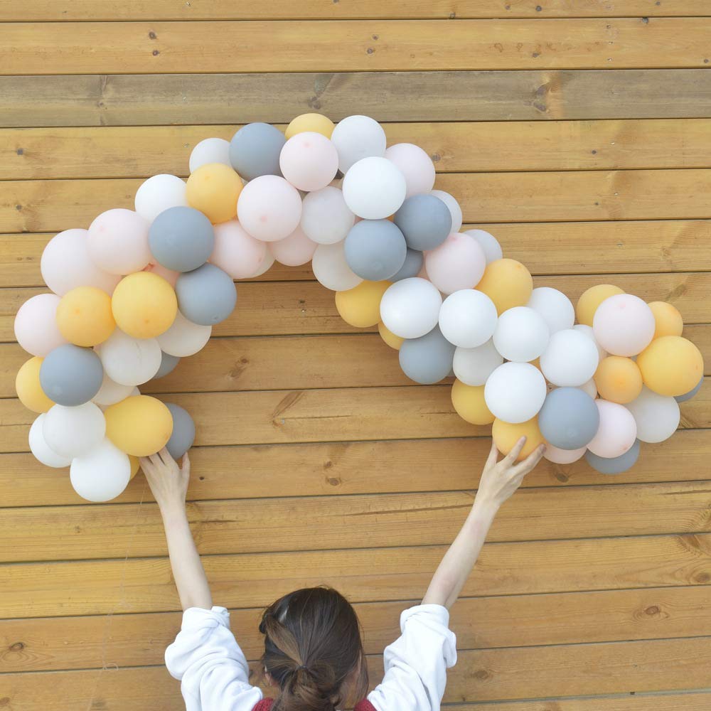 Kalor 5 Inch White Balloons,100 Pcs Matte Latex Balloons, White Party Balloons For Garland Arch,Happy Birthday Party, Baby Shower Decorations, Wedding Decorations