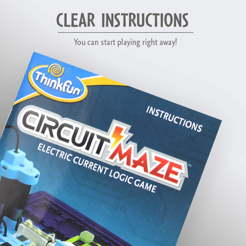 Thinkfun Circuit Maze Electric Current Brain Game And Stem Toy For Boys And Girls Age 8 And Up - Toy Of The Year Finalist, Teaches Players About Circuitry Through Fun Gameplay