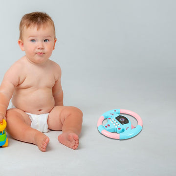 TOYANDONA Toddler Steering Wheel Toy for Kids Simulated Driving Controller Electric Early Learning Educational Musical Toy Prete