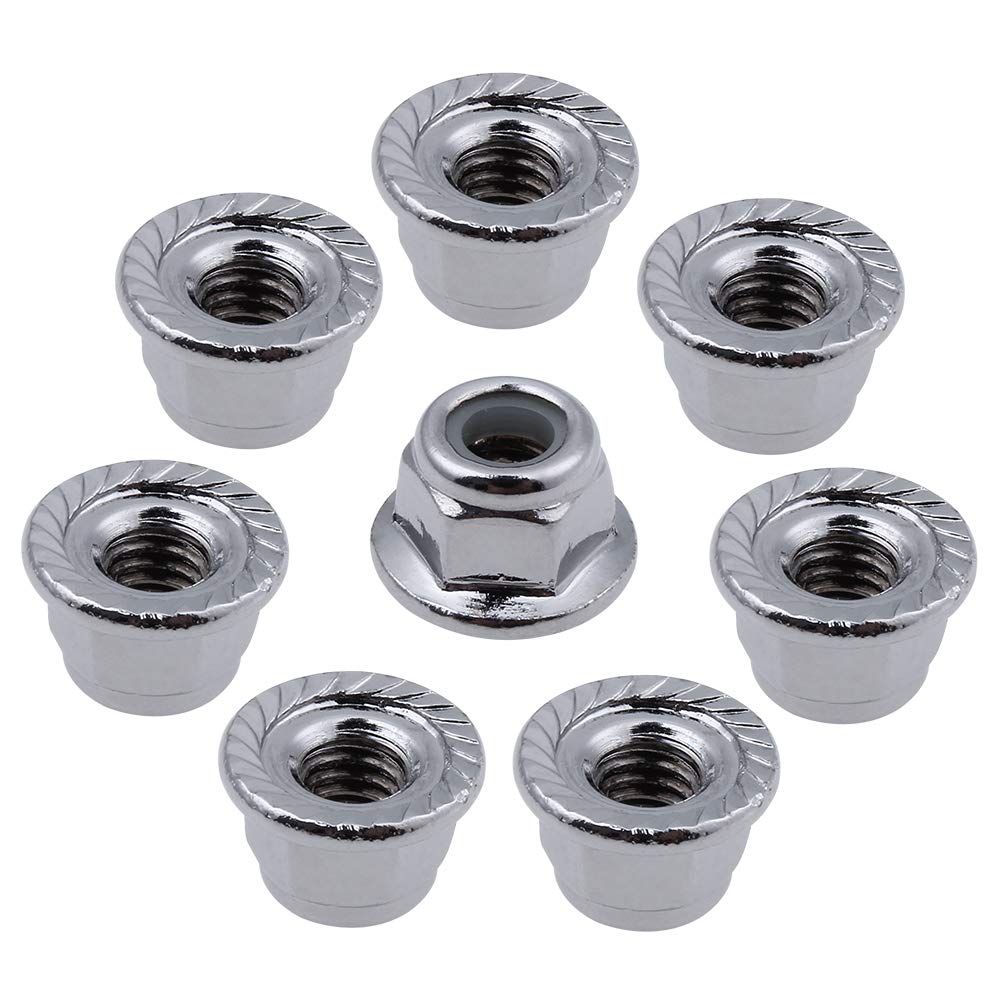 HobbyPark Flange M4 Nylon Lock Nuts for 1/10 Scale RC Car Traxxas Slash 4x4 2WD Stampede VXL Rustler VXL HPI Redcat Axial Racing