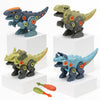 Storio Dinosaur Toys Pack Of 4 - Tyrannosaurus Rex, Velociraptor & More With 2 Screwdrivers | Stem Building Toys For Kids | Educ