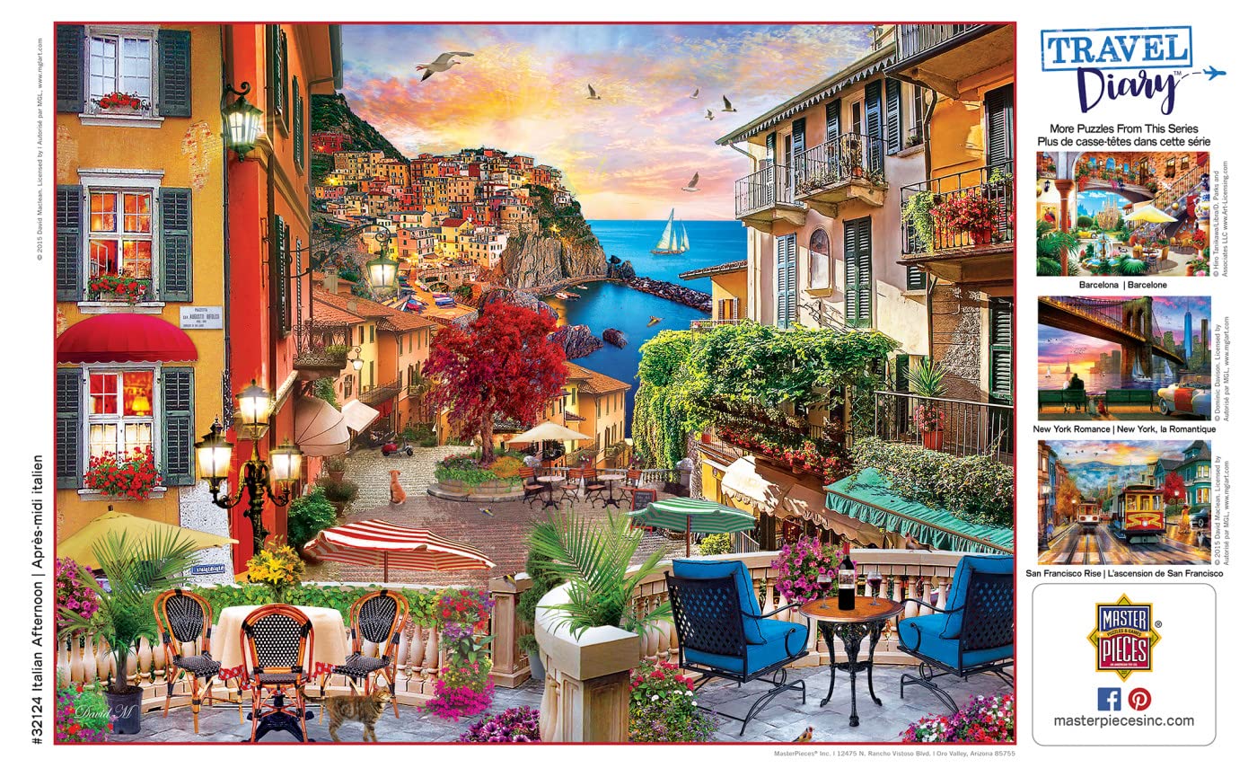 Masterpieces 550 Piece Jigsaw Puzzle For Adults, Family, Or Kids - Italian Afternoon - 18''X24''
