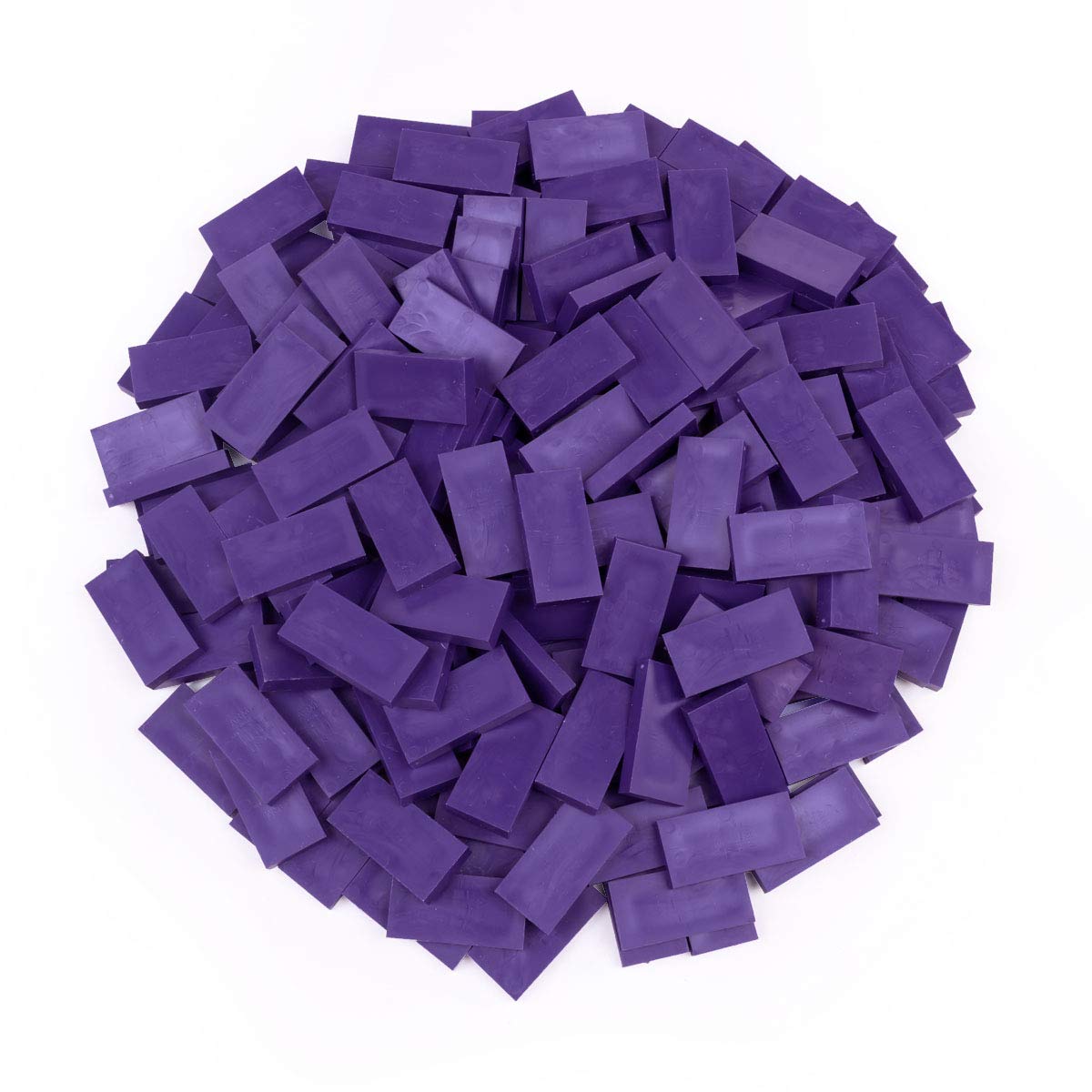 Bulk Dominoes Plastic Bulk 100pcs - Building and Stacking and Chain Reaction Toppling STEAM Toy Blocks for Kids (Purple)