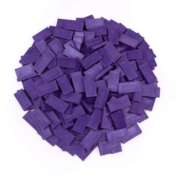 Bulk Dominoes Plastic Bulk 100pcs - Building and Stacking and Chain Reaction Toppling STEAM Toy Blocks for Kids (Purple)
