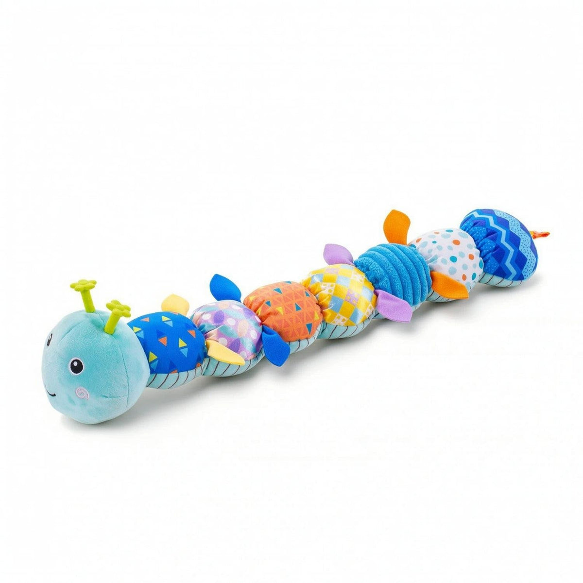 Cushioned Caterpillar Toy With Embroidered Face Soft Caterpillar Stuffed Toy SensoryFriendly Huggable For Infants, Babies, Newb