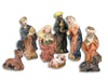 Banberry Designs Nativity Set - 8 Hand Painted Figures - Baby Jesus - Mary - Joseph - 3 Kings - Cow - Donkey - Measures 1/2'' To