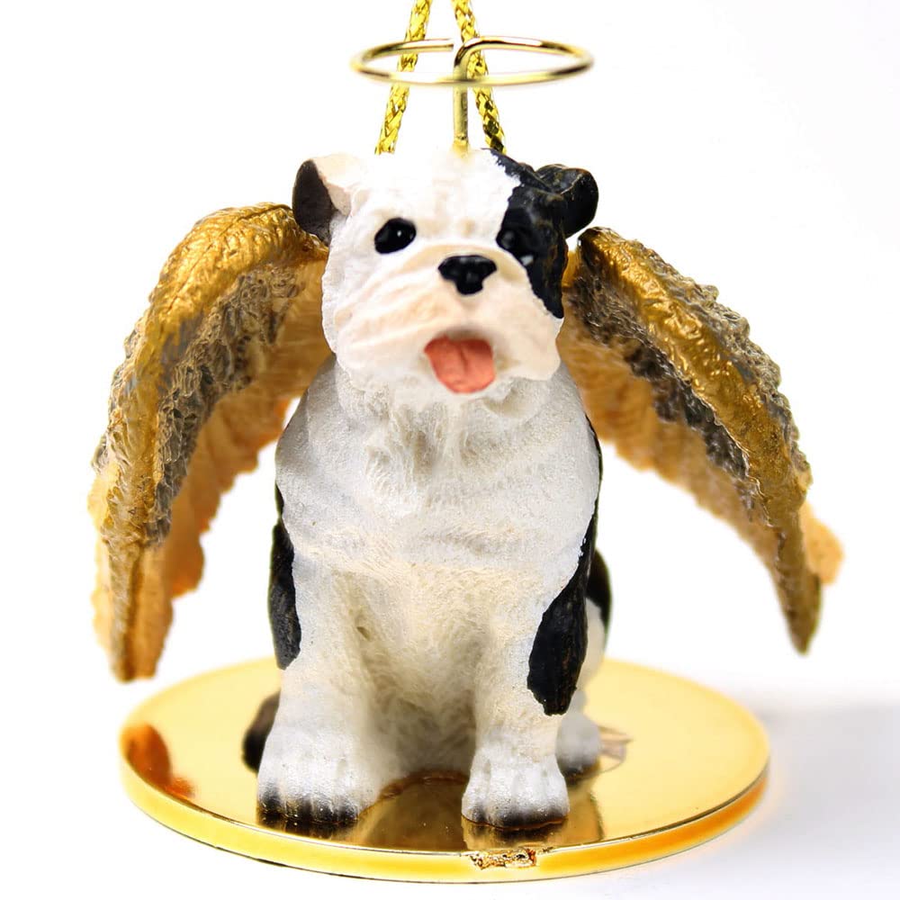 Bulldog Angel Dog Ornament - Brindle By Conversation Concepts