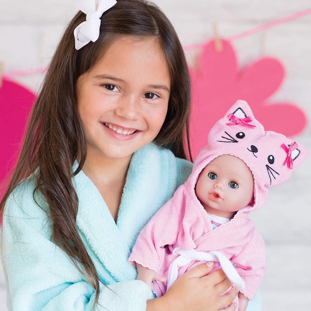 Adora Bath Time Babies Collection, 13' Baby Doll And Clothes Set, Made With Fresh Powder Scent And Exclusive Quickdri Vinyl Body, Birthday Gift For Ages 1+ - Kitty