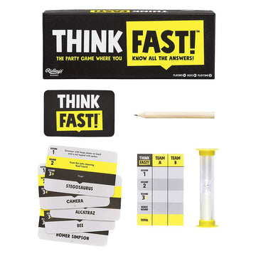 Ridley's Think Fast! Group Party Game – Fast-Paced Trivia for All Ages – Multi-Color – GME029 – Fun for Adults and Kids