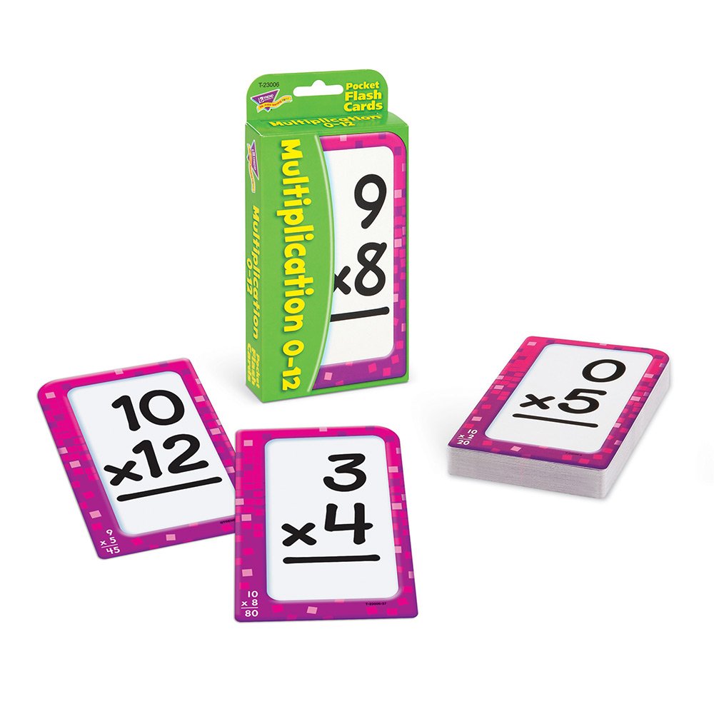Trend Enterprises T23006 Multiplication Flash Cards, 3-1/8''X5-1/4, 56Cds, Multi