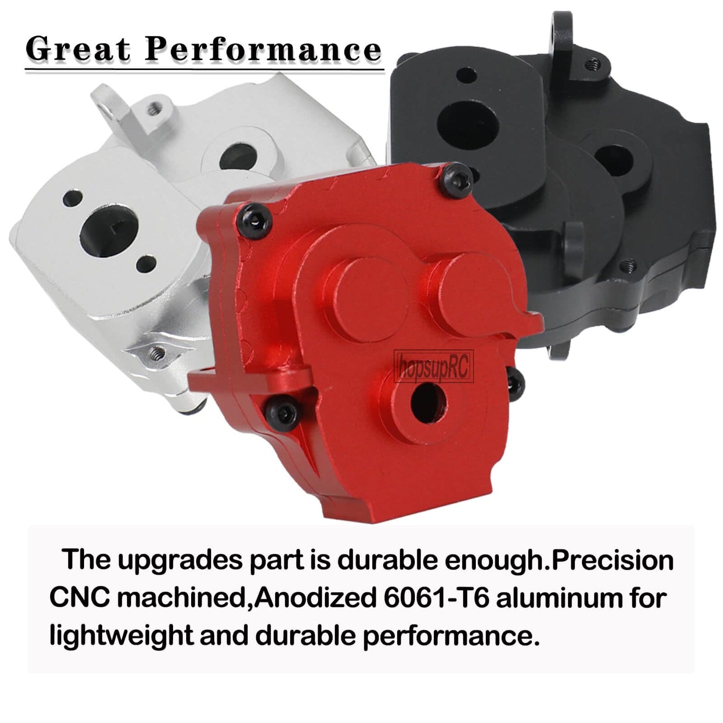 hopsupRC Center Gearbox Transmission Case Upgrades for1/18 TRX4M,Aluminum Gearbox Differential Housings Hops Up Parts for 1/18 T