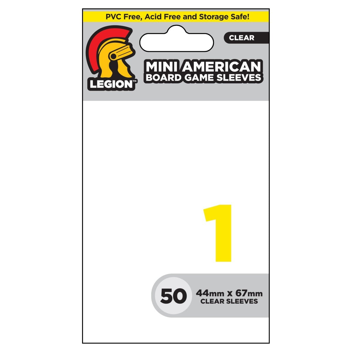 Legion Supplies Card Sleeves, 50 Clear Vinyl, Polypropylene (Pp), Plastic Card-Document-Protective Sleeves