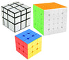 Jo Baby Cube Combo Set of 3X3, 5X5, Silver Mirror High Speed Stickerless Magic Cube Puzzle (CUBE-35S)