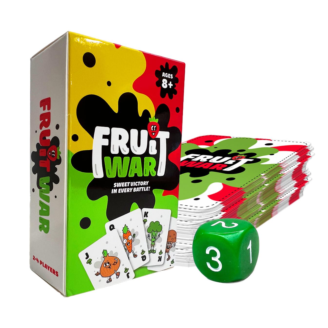 Blakruut Games Fruit War, A Family Friendly Game That Is A Twist On The Classic Game Of War, With Quicker Game Play, Intense Bat