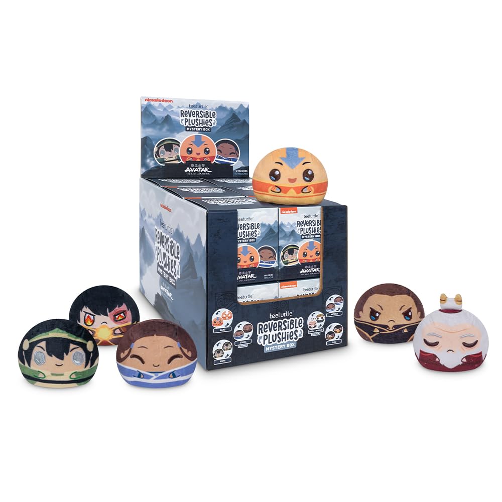 TeeTurtle 3" Reversible Plushie - Avatar The Last Airbender, Kawaii Soft Toy, One Size, Mystery Box