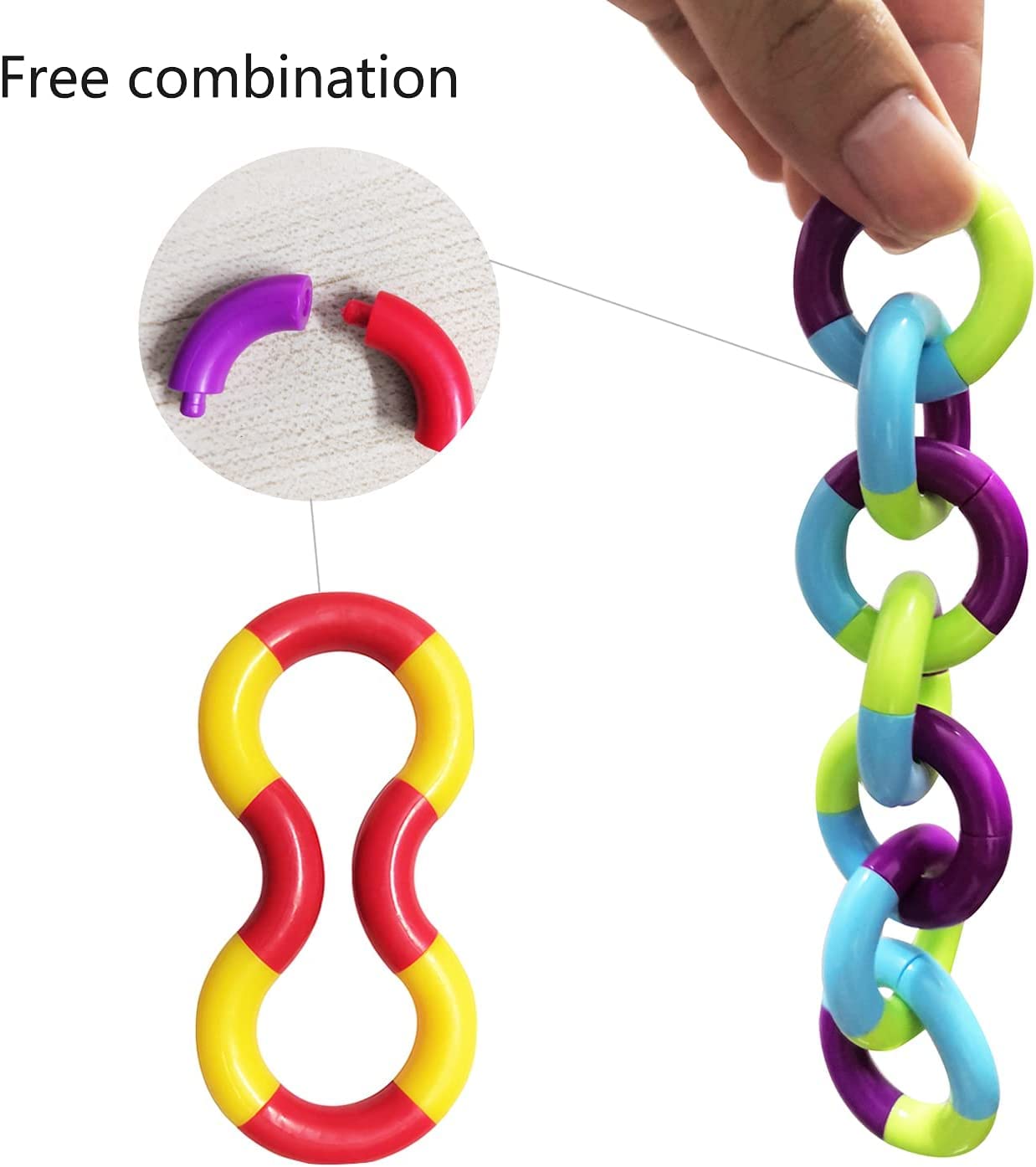 24Pcs Quiet Fidget Toys Sensory Toys For Unique Fidget Experience, Multicolor Twisty Fidget Toys For Relaxation, Brain Imaginati