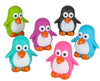 Rhode Island Novelty 2 Inch Rubber Water Squirting Penguins Assorted Colors Set Of 12