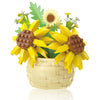 Vilbocr Mini Flowers Building Block Set Flower Blocks Toys Plants and Succulent Toys Building Block Flowerpot Botanical Collection Birthday Gift for Girls Boys mature-themeds Kids Ages 6+ (Sunflower 162Pcs)