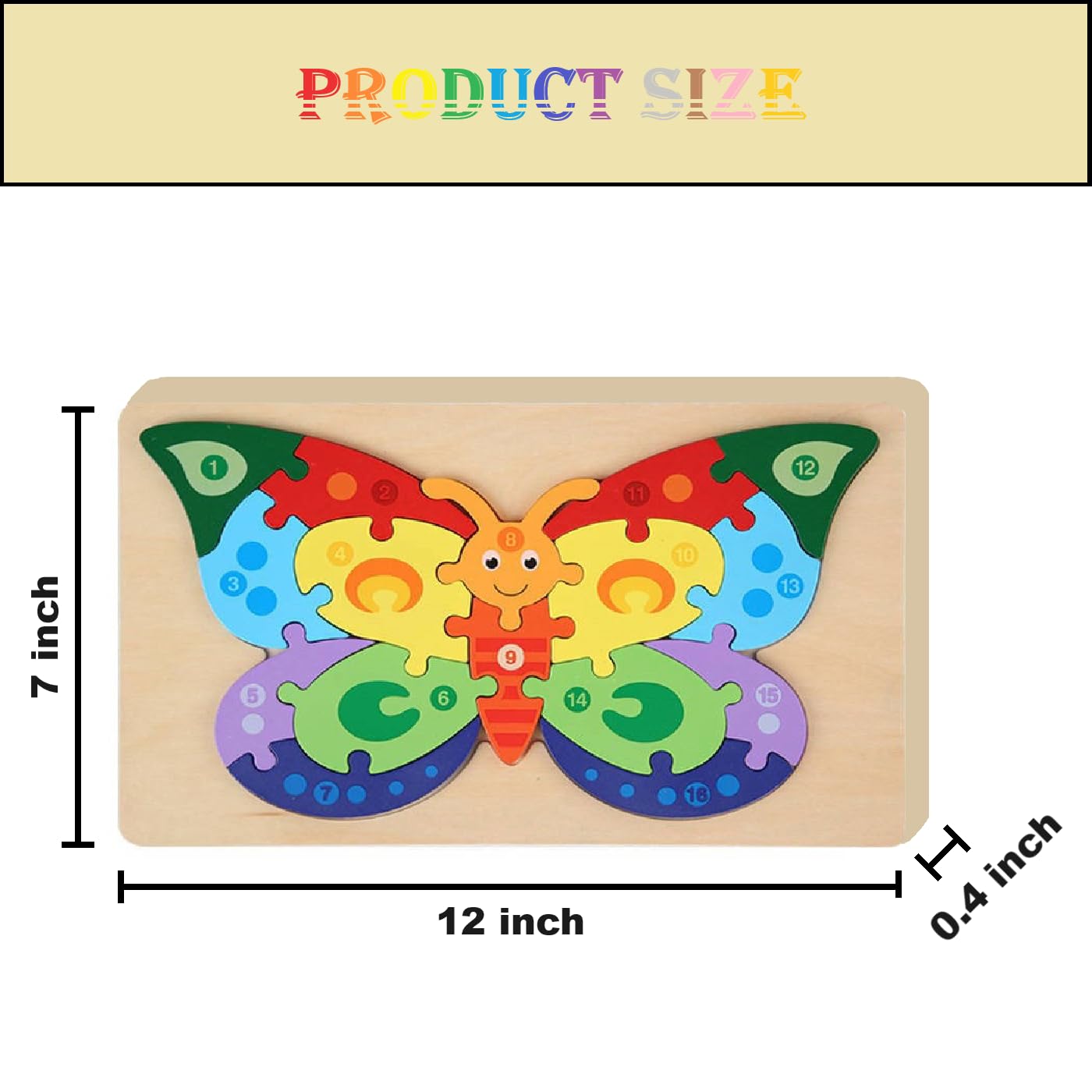 Apexay Wooden Puzzles for Kids, Jigsaw Puzzles for Kids Ages 3-5 Year Old, Preschool Educational Learning Toys Set Wooden Puzzle