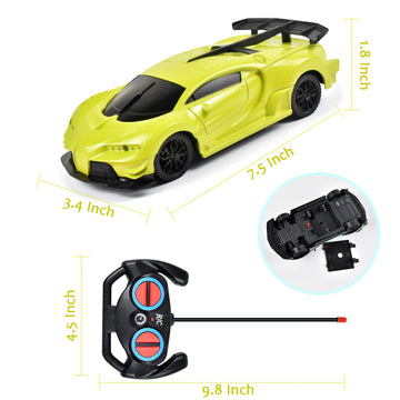 Tuko Remote Control Car Toys, RC Toys for 3+ Years Old Boy and Girl Gift (Yellow)