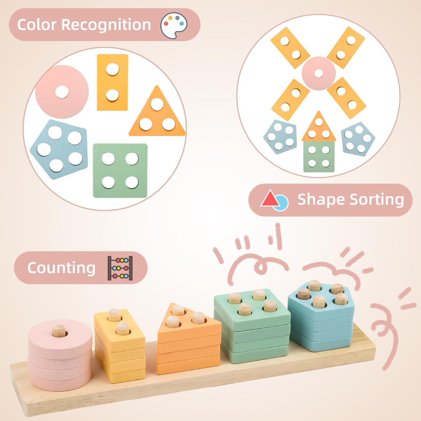 Luckfuture Premium Baby Toys For 6-18 Months, 8 In 1 Montessori Toys Set, Educational Learning Toys For Toddlers 1-3 Years Old T