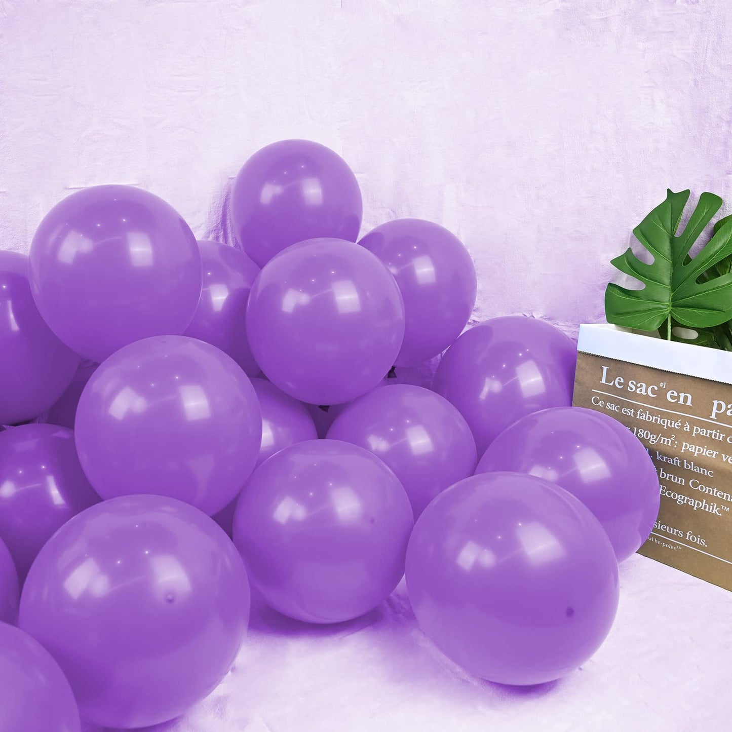 Moukiween Purple Balloons 12 Inch - 70 Pcs Light Purple Balloons For Wedding Baby Shower Birthday Halloween Christmas Party Decorations