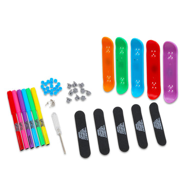 Nickelodeon Teenage Mutant Ninja Turtles Skateboard Toy Set - Bundle With Tmnt Skateboard Studio With Fingerboards, Stickers, An