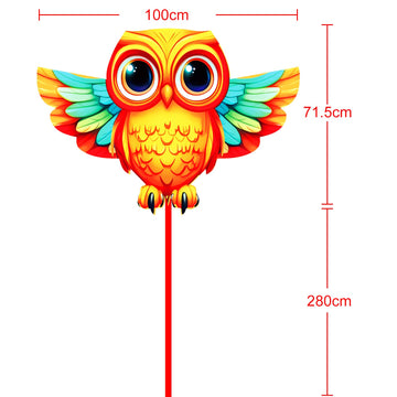 Hengda Kite Owl Kite For Kids Beginners And Adults Cute Big Eyes Design High Definition Printing Easy To Carry And Assemble Suit